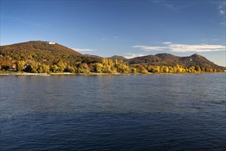 Rhine with Petersberg and Drachenfels