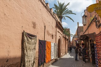 Narrow alley with carpet shops