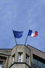 European flag and Czech flag