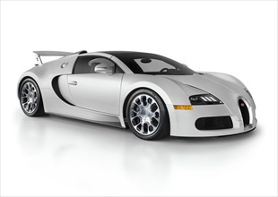Silver Bugatti Veyron EB 16.4 Grand Sport 2012