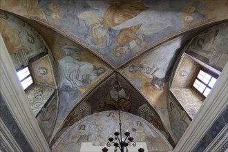 Ceiling fresco in the church of Bordei