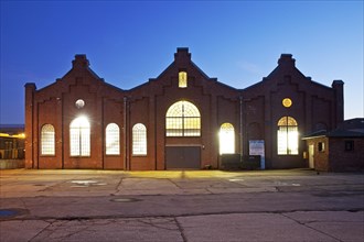 Old turning shop at dusk