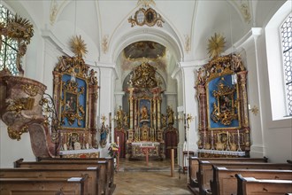 Baroque interior with altar