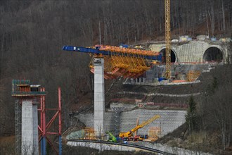 Large construction site railway project Stuttgart-Ulm within the framework of Stuttgart 21