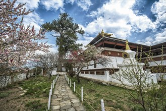 Buddhist temple Kyichu Lhakhang in spring