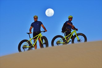 Fatbiker in the dunes near De Kelders