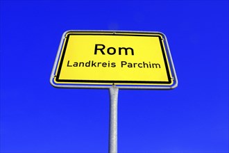 Place-name sign Rome