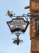 Resaturant Maison des Tetes sign in Colmar