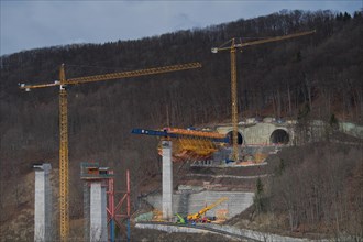 Large construction site railway project Stuttgart-Ulm within the framework of Stuttgart 21