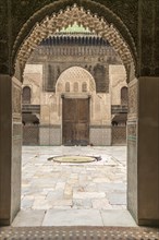Gate to the courtyard of the Koran school Medersa Bou Inania