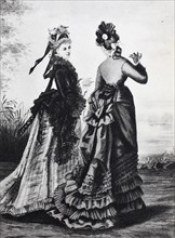 Woman wearing a Cul de Paris or bustle