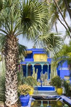 Blue House in the Jardin Majorelle Botanical Garden