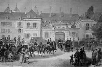Arrival of Emperor Napoleon III. and the imperial prince in Metz on the evening of July 28th