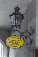 Lantern at the entrance from the Karl Valentin Museum