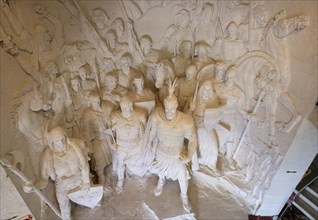 Skanderbeg Sculpture Group and fellow combatants in the Skanderbeg Museum
