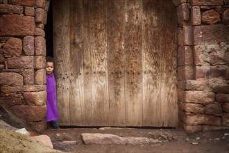 Small child in a Berber village near Marrakech