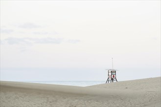 Watchtower for lifeguards in the sand dunes of Maspalomas