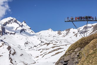 People on the observation platform at the top of First Mountain