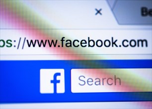 Facebook logo and URL displayed in a Browser
