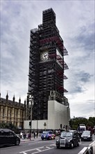 Big Ben on scaffolding