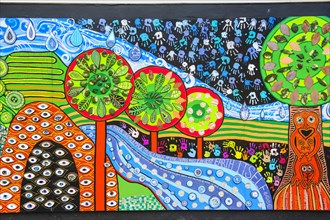 Hundertwasser wall painting in Kawakawa