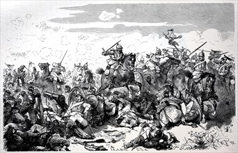 Attack of the 7th Cuirassier regiment under Lieutenant-Colonel Graf von Schmettow