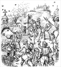 Plunder scenes during the Hussite Wars