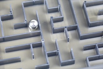 Maze with a metal ball