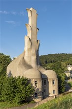 Boiler house with decorative chimney stack at Goetheanum