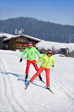 Cross-country skiers on the Penningberg