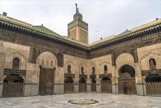 Courtyard of the Koran school Medersa Bou Inania
