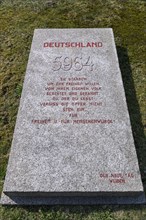 Memorial plaque of the German victims of the Nazi regime in the Valley of Death
