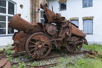 Remains of the locomotive 54 1695 Built in 1922 was hit by a bomb in 1945 and destroyed