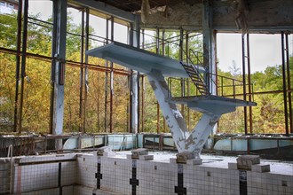 Destroyed swimming pool
