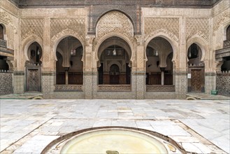 Courtyard of the Koran school Medersa Bou Inania