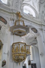 Interior view with pulpit