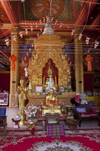 Altar at Wat NamTok MaeKang Temple