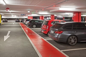 Parking cars in underground car park