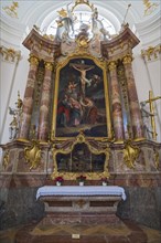 Side altar with the grave of a saint