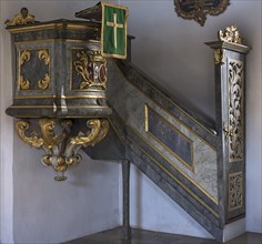 Baroque pulpit in the St. Johanniskirche