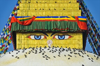 Buddha's eyes at Boudhanath Stupa