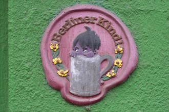 Logo on a bar wall of the Berliner Kindl from 1907