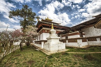 Buddhist temple Kyichu Lhakhang in spring