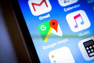 Google maps app icon on iPhone