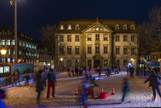 Skating rink in front of the Palais Stutterheim at Christmas time