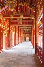 Right mandarin building or mandarin building 2 walkway at the imperial citadel of Hue