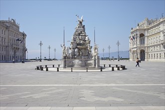 Fountain of the Four Continents on Piazza Unita d' Italia