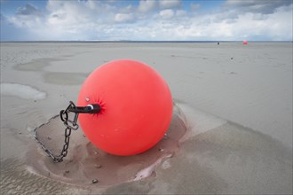 Buoy on the beach in the sand