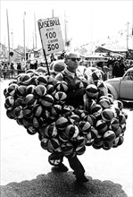 Vendor of baseballs