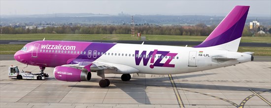 Wizz Air airliner parking